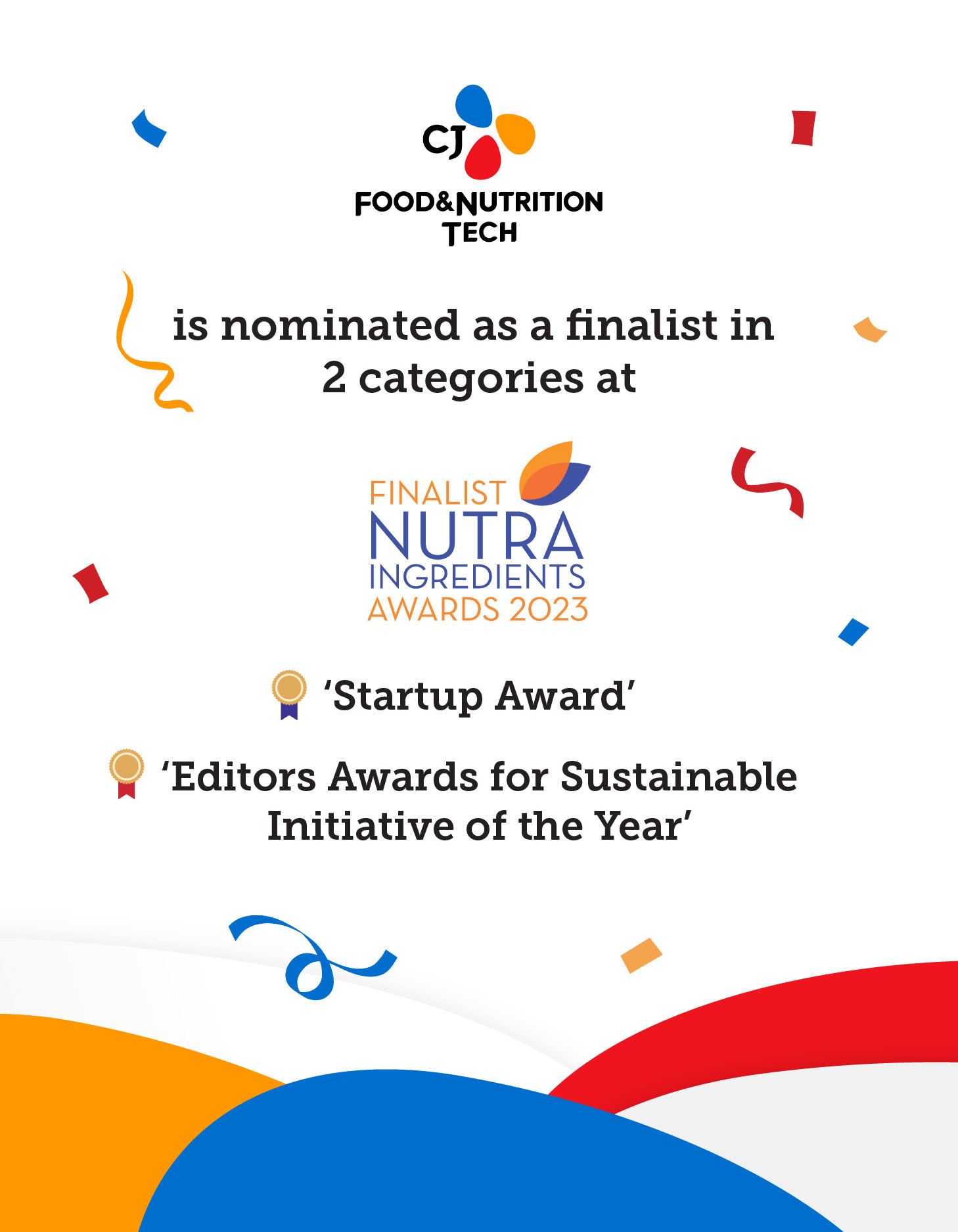 CJ FNT is nominated as finalists at NUTRA INGREDIENTS AWARDS 2023