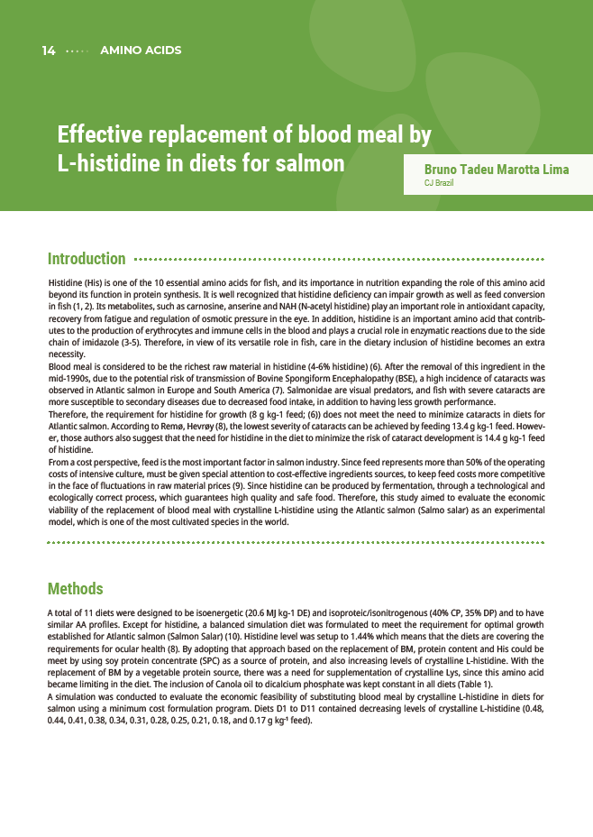 Effective replacement of blood meal