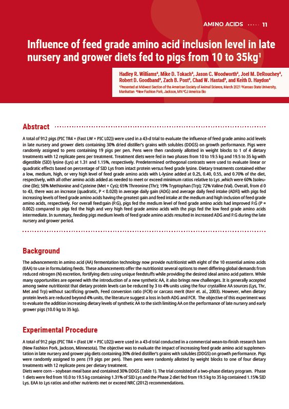 feed grade amino acid